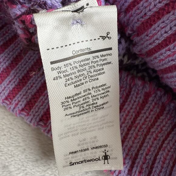 Smartwool Chair Lift Beanie Pink NWT Fair Isle Winter Ski Snowboard Outdoor - Picture 9 of 10